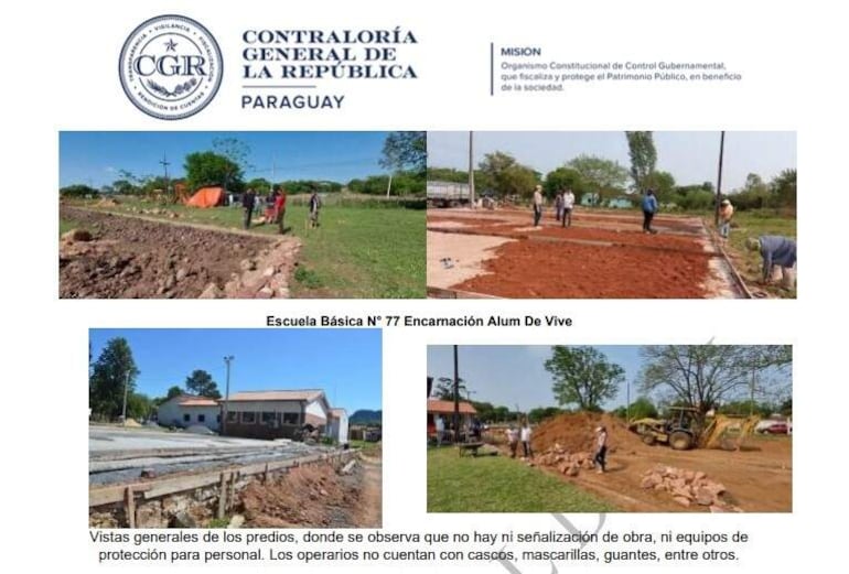 Parte del informe de la CGR presentado con la denuncia fiscal. 