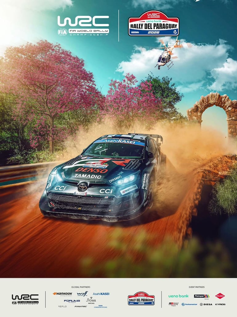 Póster oficial del WRC Rally del Paraguay 2026.