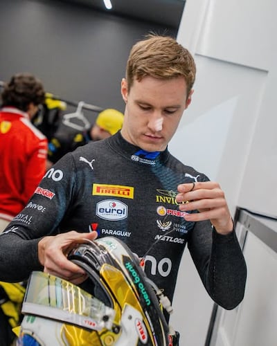 Joshua Duerksen, antes del arranque de la prueba de clasificación.