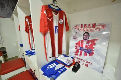 La indumentaria preparada para Gustavo Gómez, capitán de la Selección Paraguaya.