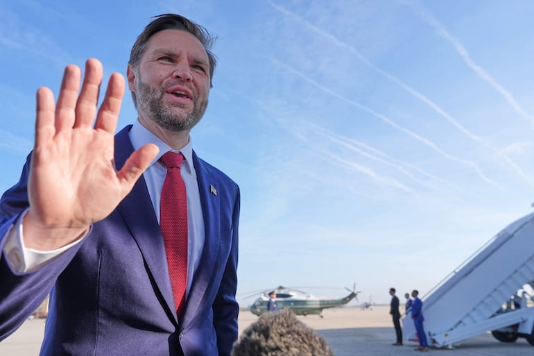 JD Vance, vicepresidente de Estados Unidos, en la base aérea de Maryland.