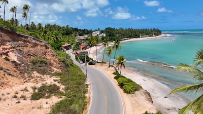 Playa de Boqueirao en Japaratinga, Alagoas, Brasil.