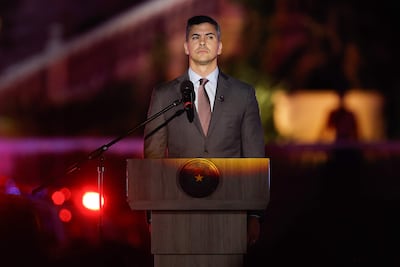 El presidente Santiago Peña.