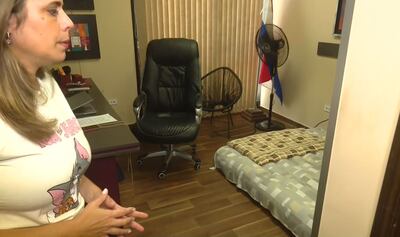 Huelga de hambre de Kattya González en su despacho.