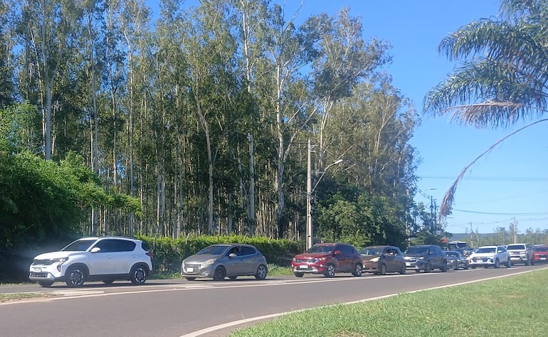 Así se vio este fin de semana la ruta que conduce a San Bernardino.