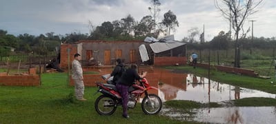 Un temporal afectó a varias viviendas y cultivos en Paso Yobai.