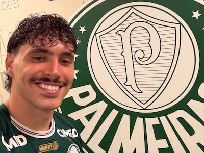 El paraguayo Mauricio, futbolista de Palmeiras, después del triunfo sobre Mirassol por el Brasileirao.