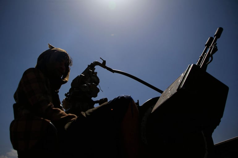 Un miembro del grupo rebelde Huti en Yemen, aliado del régimen iraní.
