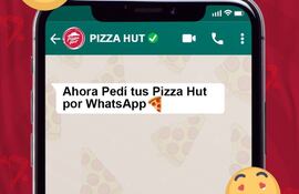 Pizza Hut habilitó su WhatsApp 595212189000.