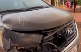 Así quedó el vehículo propiedad del Congreso Nacional que utilizó la senadora Zenaida Delgado para un viaje privado.