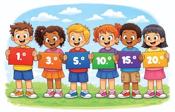 Números ordinales hasta el vigésimo