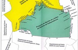 Mapa georreferenciado del distrito de Santa Cecilia en proyecto.