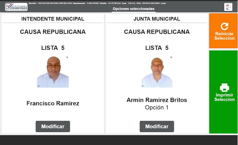 Francisco Ramírez Britos y Armín Ramírez Britos.