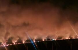 Esta imagen corresponde a esta madrugada en una finca de locote y tomate ubicada en la compañía San Antonio de Unión