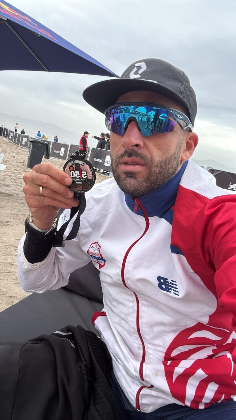 Gaëtan Fetaud (34 años), francés radicado en Paraguay, ganador del Ironman de Encarnación.