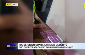 Video: Fue detenido con 65 tarjetas de débito