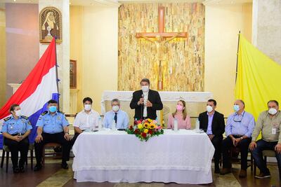 Conferencia sobre el lanzamiento de la festividad de Caacupé 2021. (Gentileza).