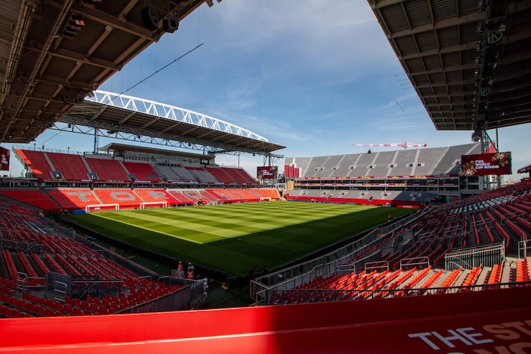 Vista general del interior del Toronto Stadium, tambien conocido como BMO Field, en Toronto (Canadá). 