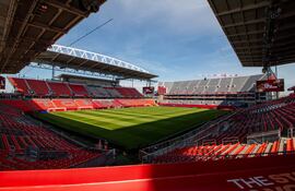 Fotografía que muestra una vista general del interior del Toronto Stadium, también conocido como BMO Field este jueves, en Toronto (Canadá).