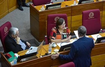 Sesión de la cámara de senadores en el congreso.