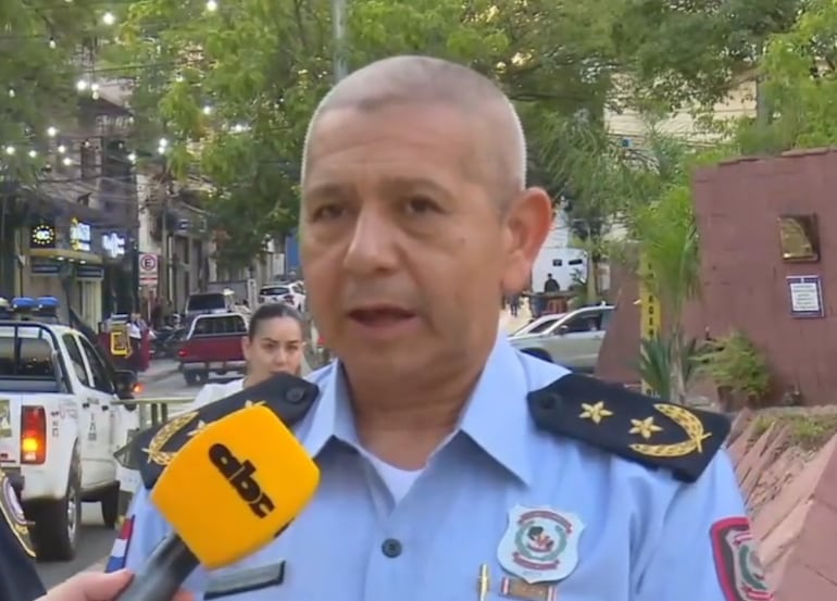 Crio. Juan Agüero, director de Policía de Asunción, en entrevista con ABC TV