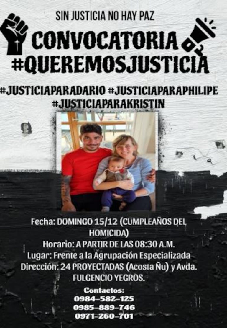 Convocatoria a protesta contra Eugenio Sanabria Vierci. (Fuente Instagram).