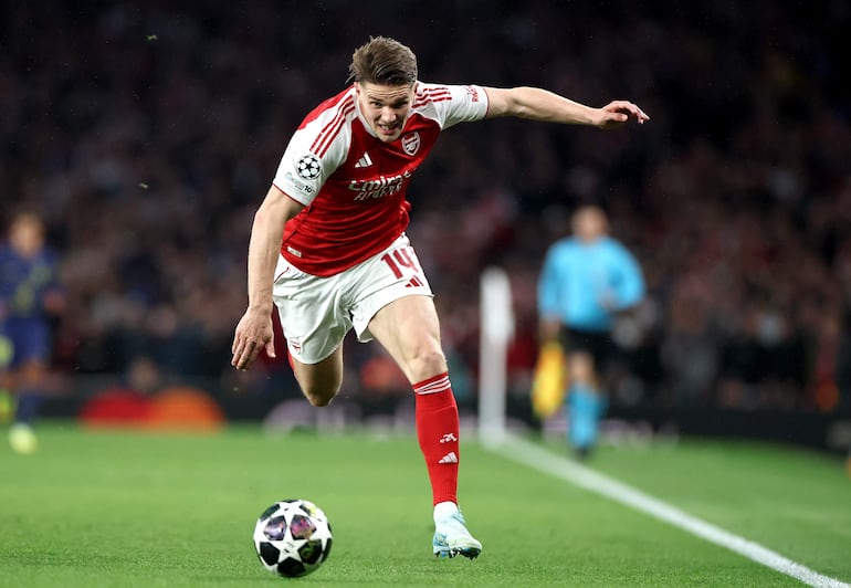 Pura potencia del sueco Viktor Gyokeres del Arsenal en el partido de semifinales de Champions.