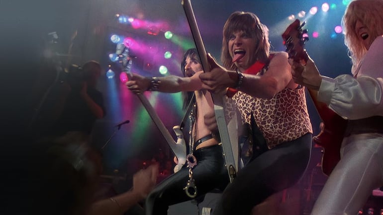 Escena de la película "This is the Spinal Tap", un falso documental sobre una banda británica.