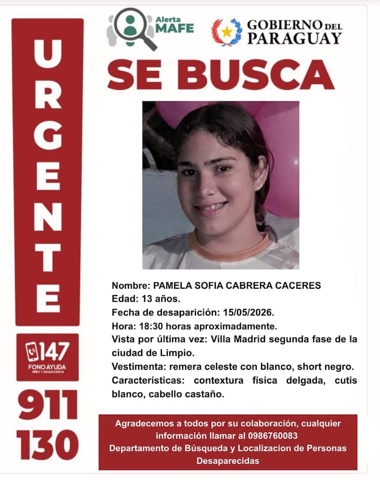 Activan alerta MAFE activo por desaparición de una adolescente y dos adultos