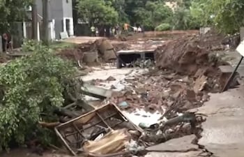 Zona de obras, donde habría desaparecido el niño de 12 años.