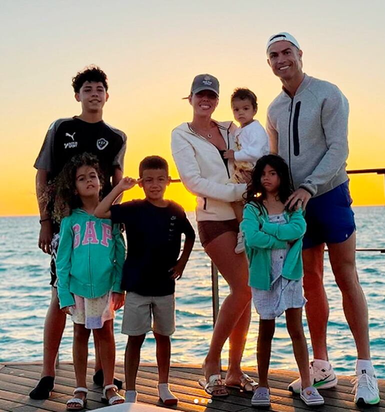 Cristiano Ronaldo en familia.