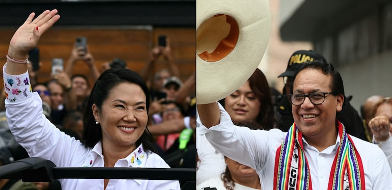 Keiko Fujimori y Roberto Sánchez.