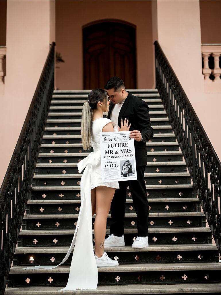 Male González y Jorge Ruiz Díaz se comprometieron en junio de este año y en setiembre anunciaron la fecha de boda. (Instagram/Male González)