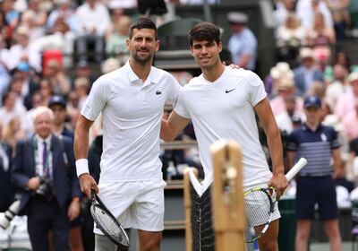 Novak Djokovic y Carlos Alcaraz se entrenarán en la pista centras de Wimbledon.