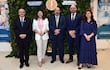 Prof. Dr. Enrique Calabrese, Econ. Rossana Mora, gerente de Marketing de Laboratorios Catedral; Prof. Dr. Miguel Ruoti Cosp; Jorge Jara, gerente comercial, y Vanina Jara, brand manager de la Unidad de Ginecología de Laboratorios Catedral.