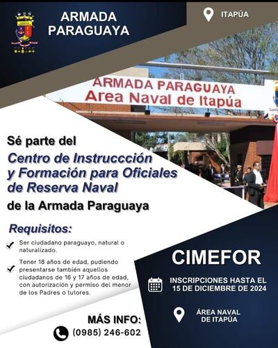 La reapertura del Cimefor Naval en Encarnación genera expectativas en jóvenes de Itapúa.