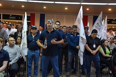 Acto de posición nuevo titular de la ANDE en casa central.