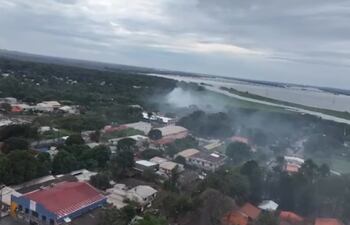 Saltos del Guairá, bajo humo por la quema de 13,5 toneladas de marihuana