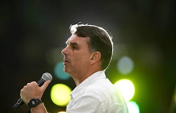 El senador Flávio Bolsonaro, principal candidato de la oposición en las elecciones presidenciales de octubre