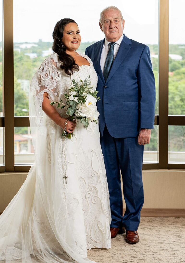 Sandra y su papá Alberto.