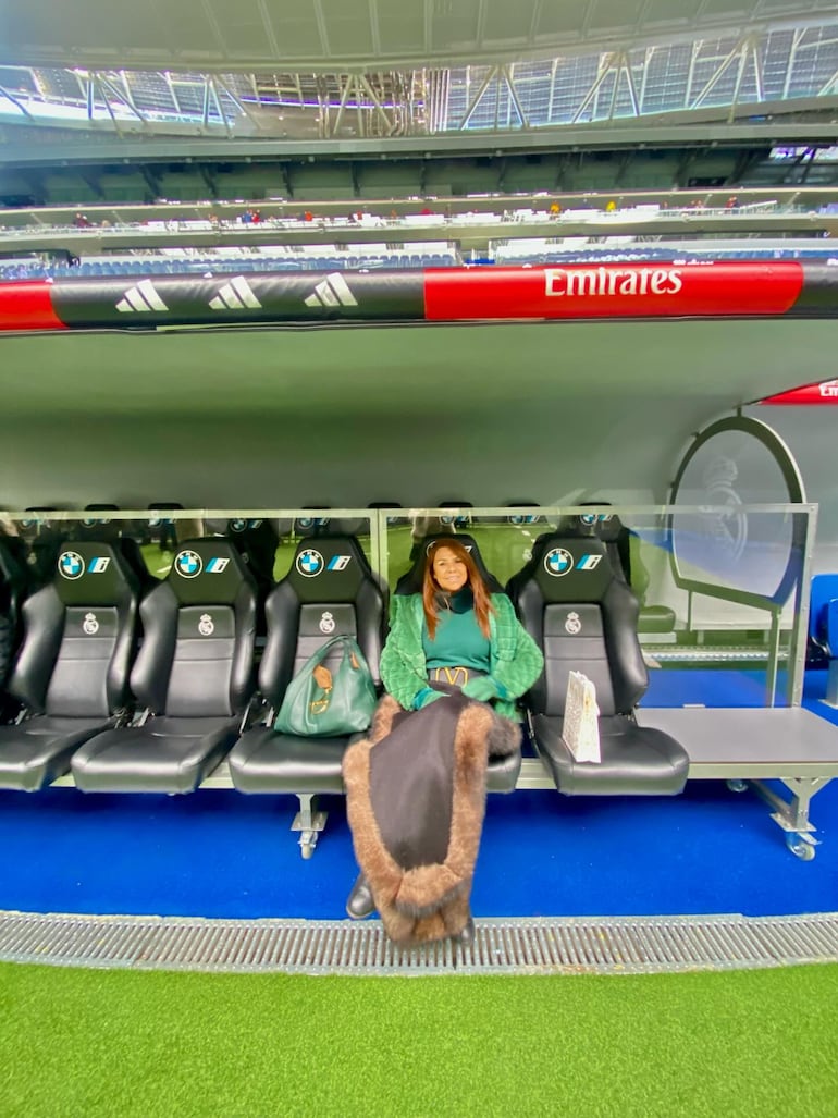 Celeste Amarilla quedó encantada con el estadio Santiago Bernabéu. (Instagram/Celeste Amarilla)