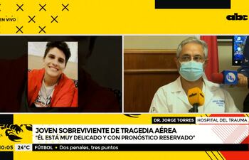 Joven sobreviviente sigue delicado y con pronóstico reservado