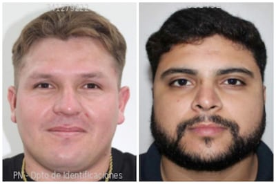 Junior Ramón Delvalle Almeida y Édgar Clodomiro Rodríguez Merlo, ambos serenos, con expresiones tranquilas en un ambiente formal.