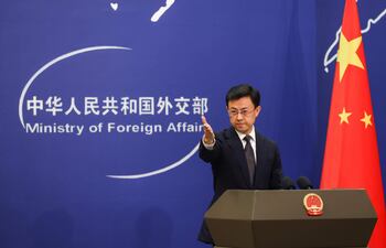 Guo Jiakun, portavoz del Ministerio de Exteriores de China.