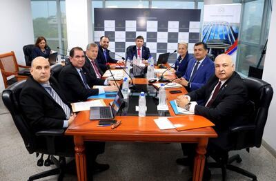 César Ruffinelli, Édgar López, Eugenio Jiménez, Jorge Bogarín Alfonso, Óscar Paciello, Alicia Pucheta, Édgar Olmedo y Gustavo Miranda, miembros del Consejo de la Magistratura.