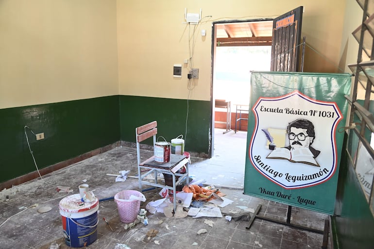 En la escuela Santiago Leguizamón, esta semana se preparan para recibir a los alumnos el lunes.