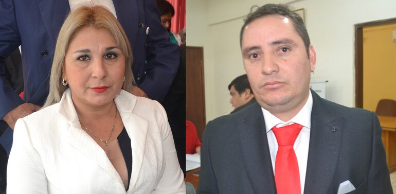 Cinthia Benítez y Ricardo Duarte Filho, ambos colorados, se disputan el cargo de gobernador.