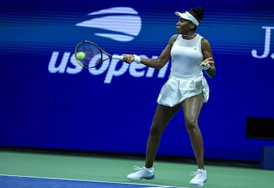 Venus Williams, con un infructuoso intento de superar la primera ronda del US Open 2026.