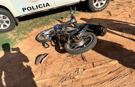 La motocicleta en la viajaba el menor de edad.