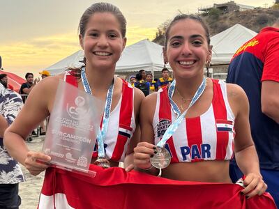 Las paraguayas Denisse Álvarez Morgenstern (20 años) y Fiorella Ayelen Núñez (21) se quedaron con la medalla de plata en Santa Marta, Colombia.